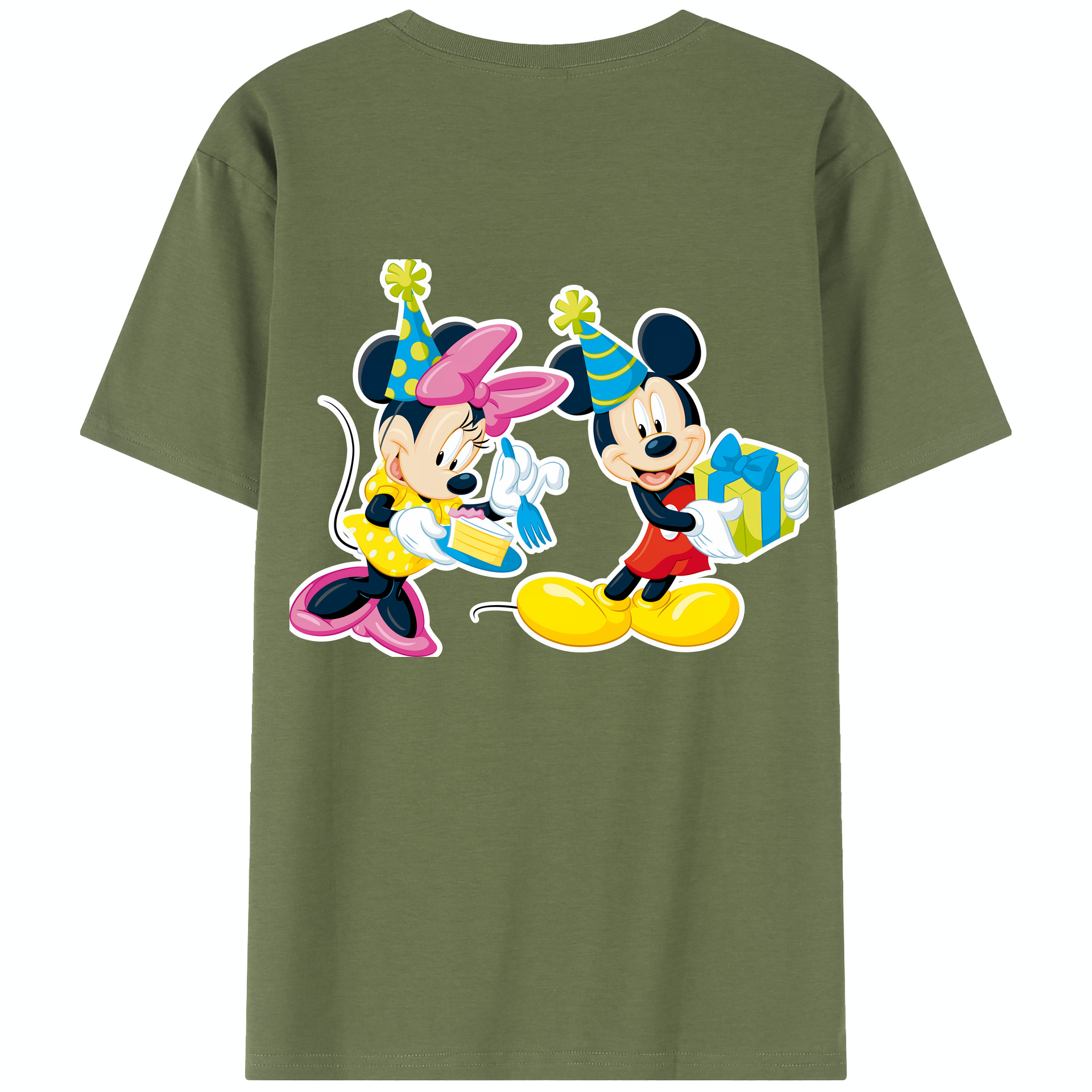 （画像用） ミッキーマウス Mickey Mouse 綿100％半袖Tシャツ（背面プリント）